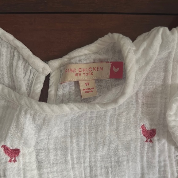 White and Pink Ruffled Two-Piece Set - Picture 3 of 5